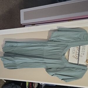 Maurices Sage Green Tiered Midi Dress